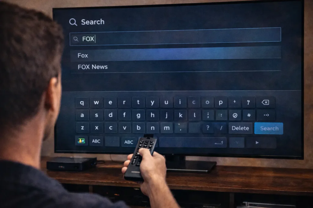 search on IPTV using a firestick remote