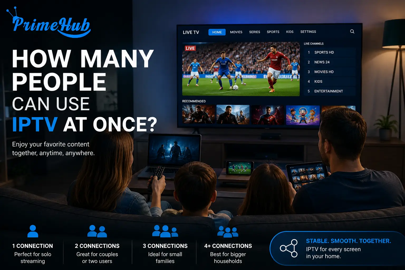 can use iptv at once