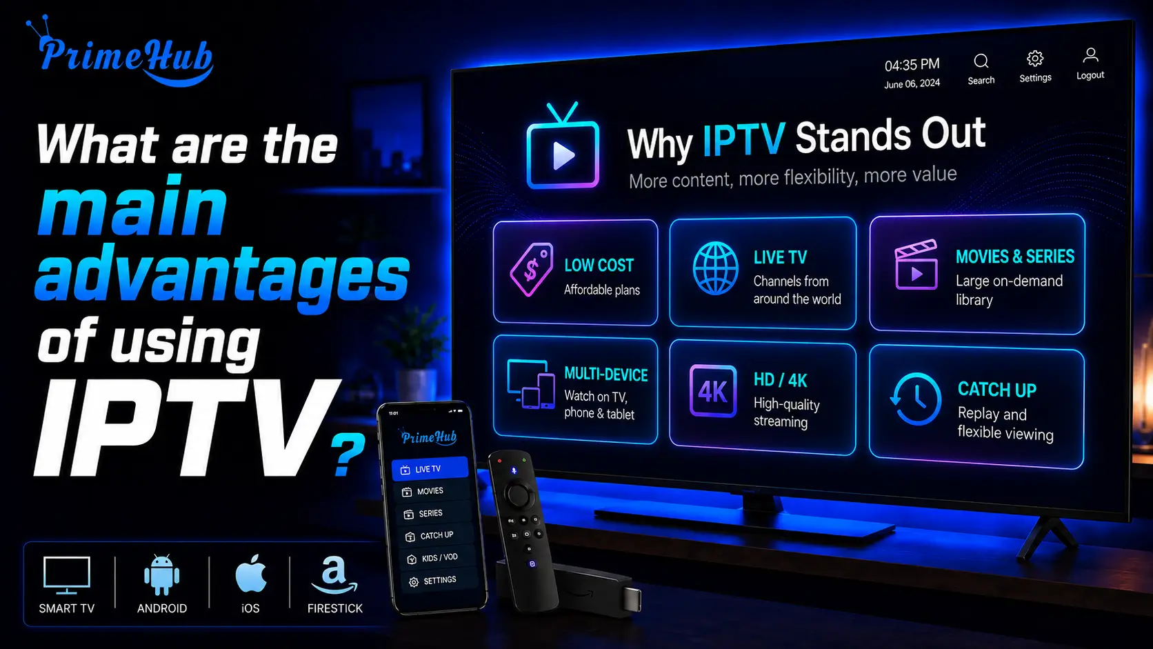 main advantages of using iptv